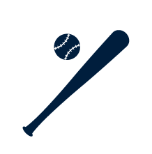 baseball and bat icon